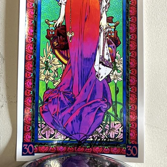 MINT/NM Widespread Panic 30th Anniversary Art Handbill Signed Bob Masse, 7” x 3” - Picture 3 of 4